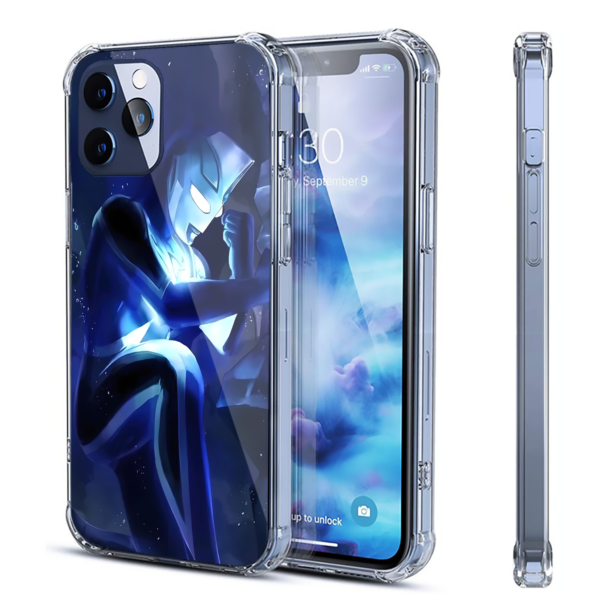 （画像用） ウルトラマン Ultraman 【iPhone 12シリーズ対応】透明スマホケース（クリアソフトケース）